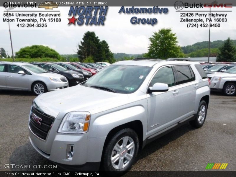 Quicksilver Metallic / Jet Black 2014 GMC Terrain SLE AWD