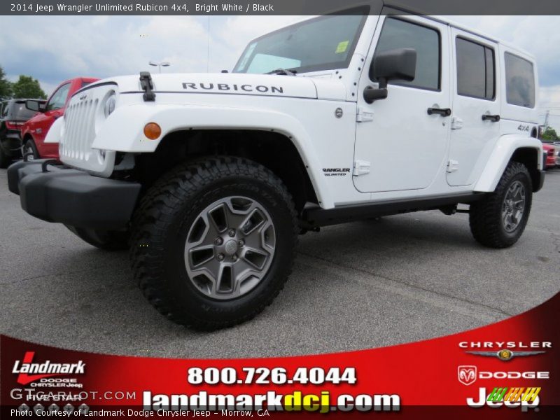 Bright White / Black 2014 Jeep Wrangler Unlimited Rubicon 4x4