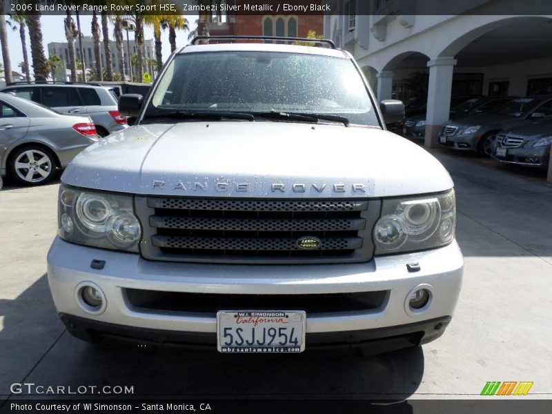Zambezi Silver Metallic / Ebony Black 2006 Land Rover Range Rover Sport HSE
