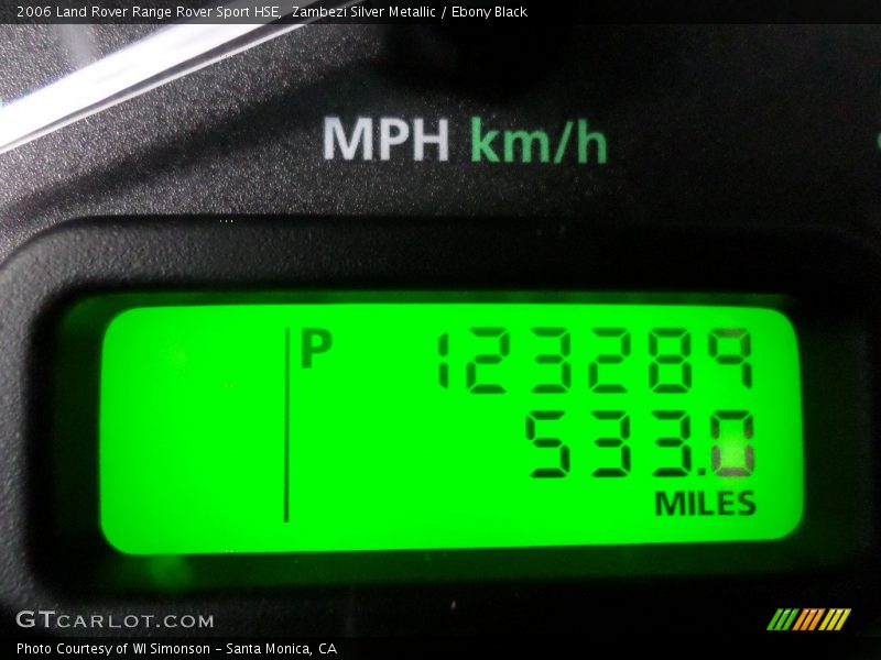 Zambezi Silver Metallic / Ebony Black 2006 Land Rover Range Rover Sport HSE