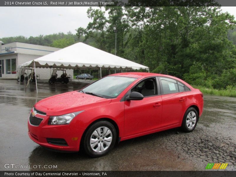 Red Hot / Jet Black/Medium Titanium 2014 Chevrolet Cruze LS