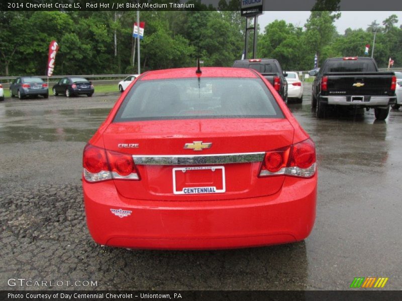 Red Hot / Jet Black/Medium Titanium 2014 Chevrolet Cruze LS