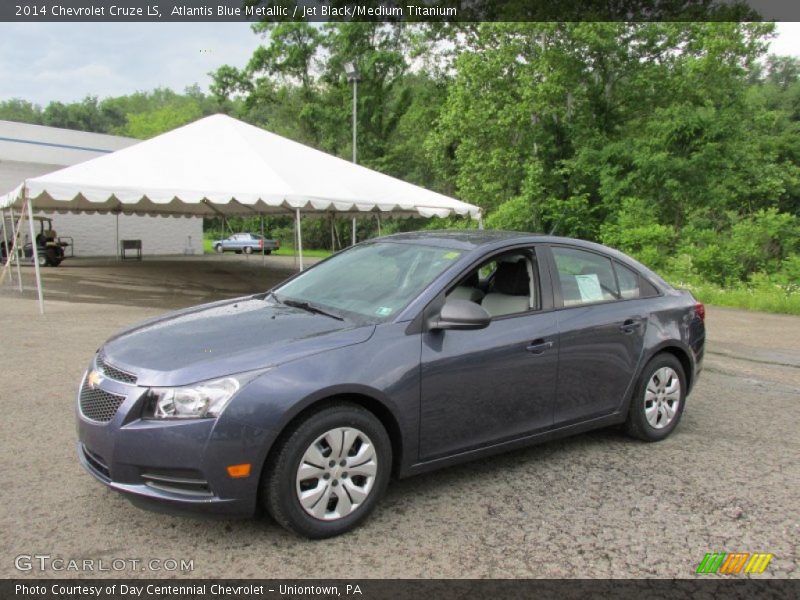 Atlantis Blue Metallic / Jet Black/Medium Titanium 2014 Chevrolet Cruze LS