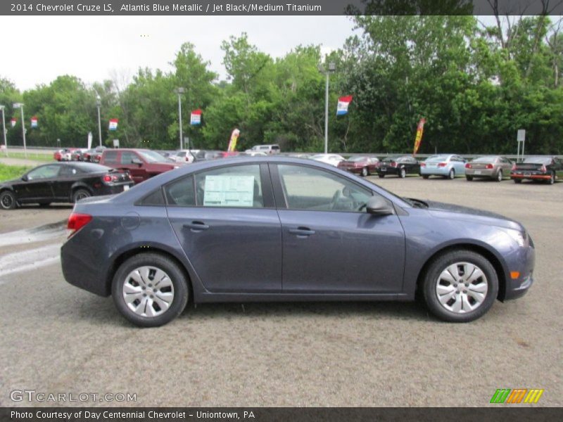 Atlantis Blue Metallic / Jet Black/Medium Titanium 2014 Chevrolet Cruze LS