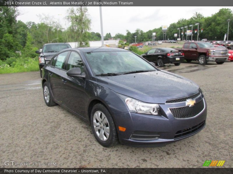 Atlantis Blue Metallic / Jet Black/Medium Titanium 2014 Chevrolet Cruze LS