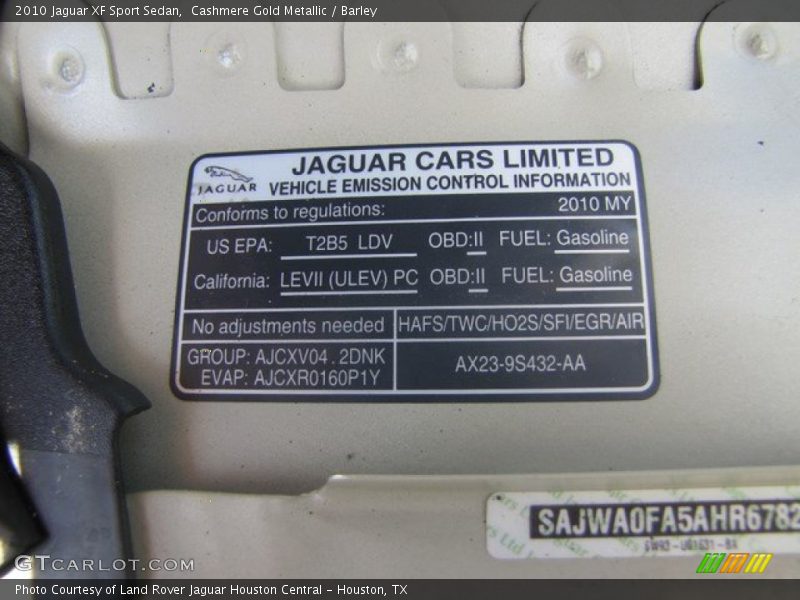 Cashmere Gold Metallic / Barley 2010 Jaguar XF Sport Sedan