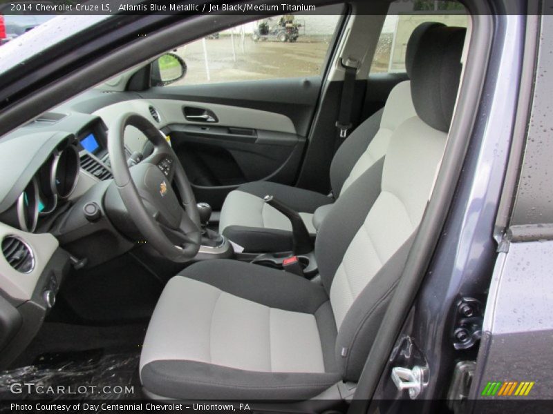 Atlantis Blue Metallic / Jet Black/Medium Titanium 2014 Chevrolet Cruze LS
