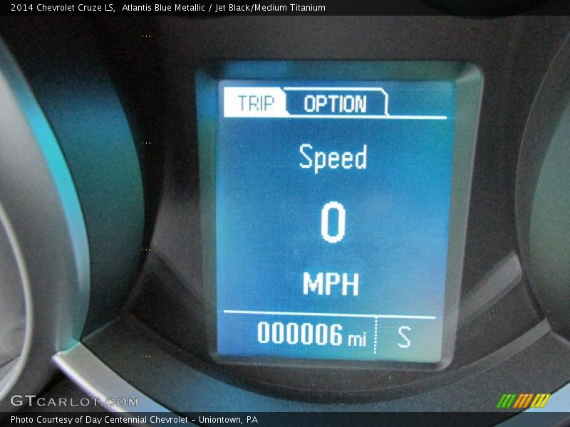 Atlantis Blue Metallic / Jet Black/Medium Titanium 2014 Chevrolet Cruze LS