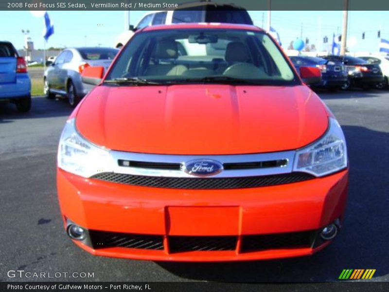 Vermillion Red / Medium Stone 2008 Ford Focus SES Sedan