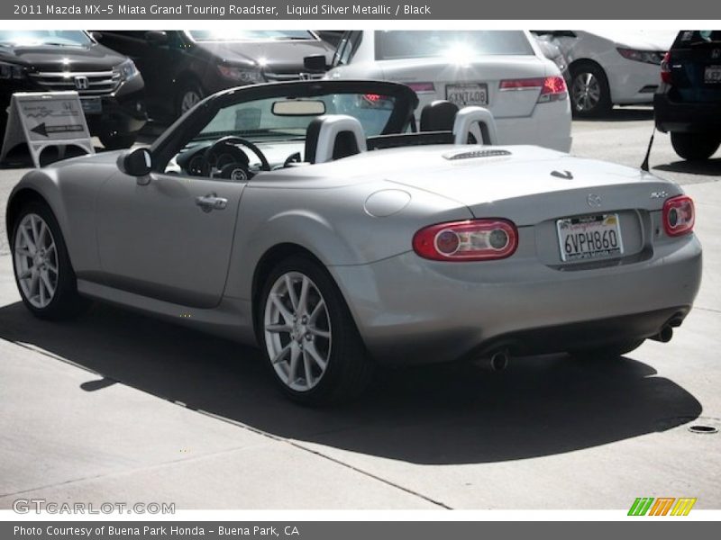 Liquid Silver Metallic / Black 2011 Mazda MX-5 Miata Grand Touring Roadster