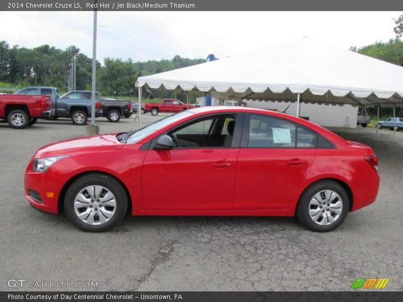 Red Hot / Jet Black/Medium Titanium 2014 Chevrolet Cruze LS