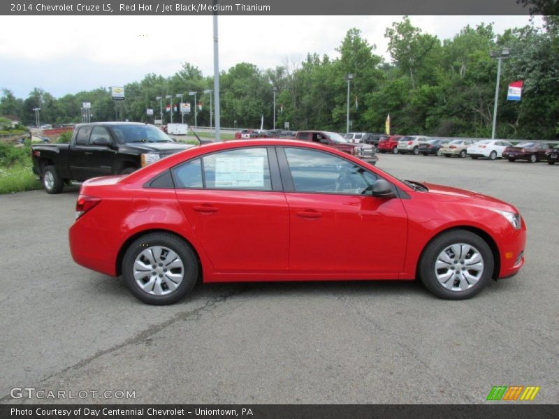 Red Hot / Jet Black/Medium Titanium 2014 Chevrolet Cruze LS