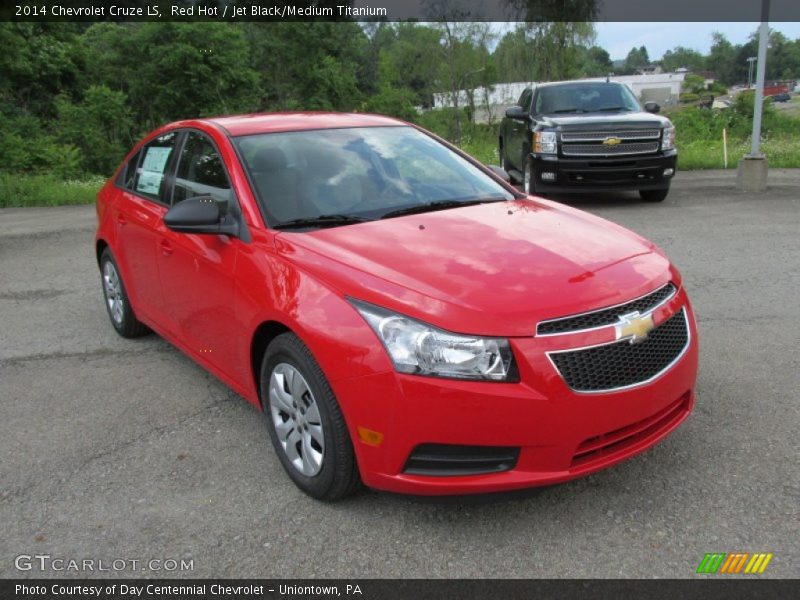Red Hot / Jet Black/Medium Titanium 2014 Chevrolet Cruze LS