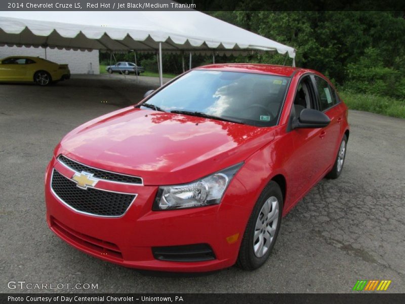 Red Hot / Jet Black/Medium Titanium 2014 Chevrolet Cruze LS