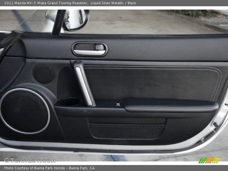 Liquid Silver Metallic / Black 2011 Mazda MX-5 Miata Grand Touring Roadster
