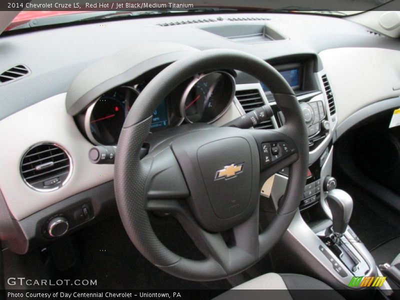 Red Hot / Jet Black/Medium Titanium 2014 Chevrolet Cruze LS