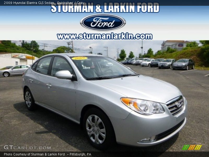 Quicksilver / Gray 2009 Hyundai Elantra GLS Sedan