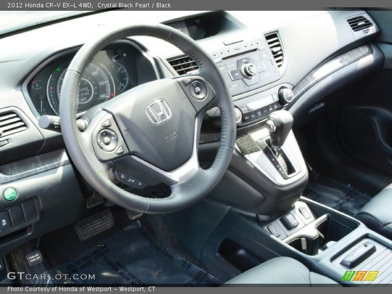 Crystal Black Pearl / Black 2012 Honda CR-V EX-L 4WD