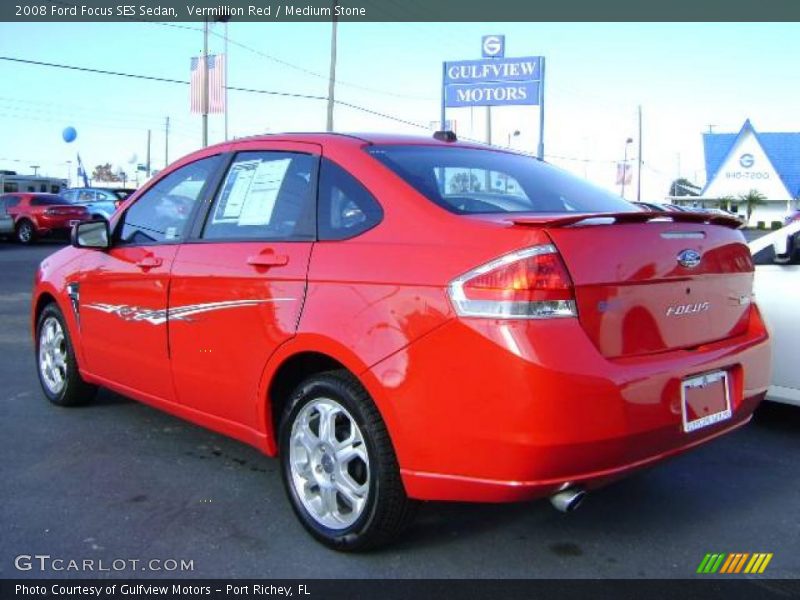 Vermillion Red / Medium Stone 2008 Ford Focus SES Sedan