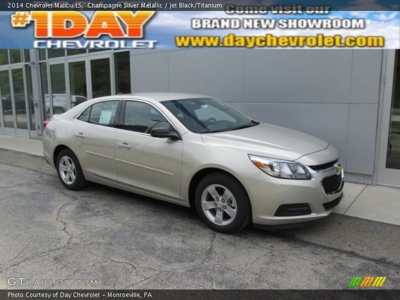 Champagne Silver Metallic / Jet Black/Titanium 2014 Chevrolet Malibu LS