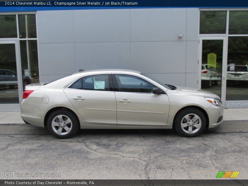 Champagne Silver Metallic / Jet Black/Titanium 2014 Chevrolet Malibu LS