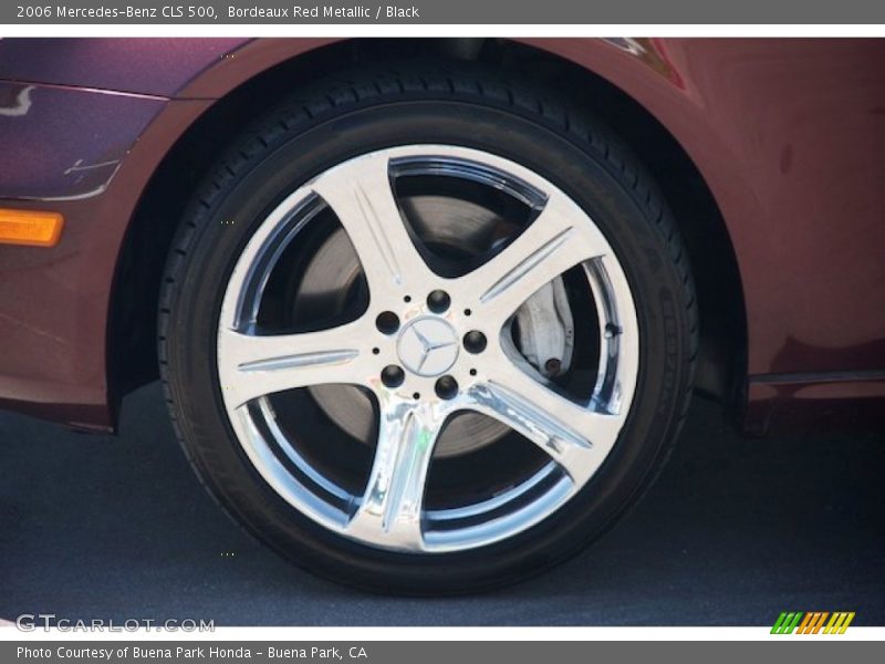 Bordeaux Red Metallic / Black 2006 Mercedes-Benz CLS 500