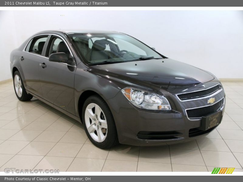 Taupe Gray Metallic / Titanium 2011 Chevrolet Malibu LS