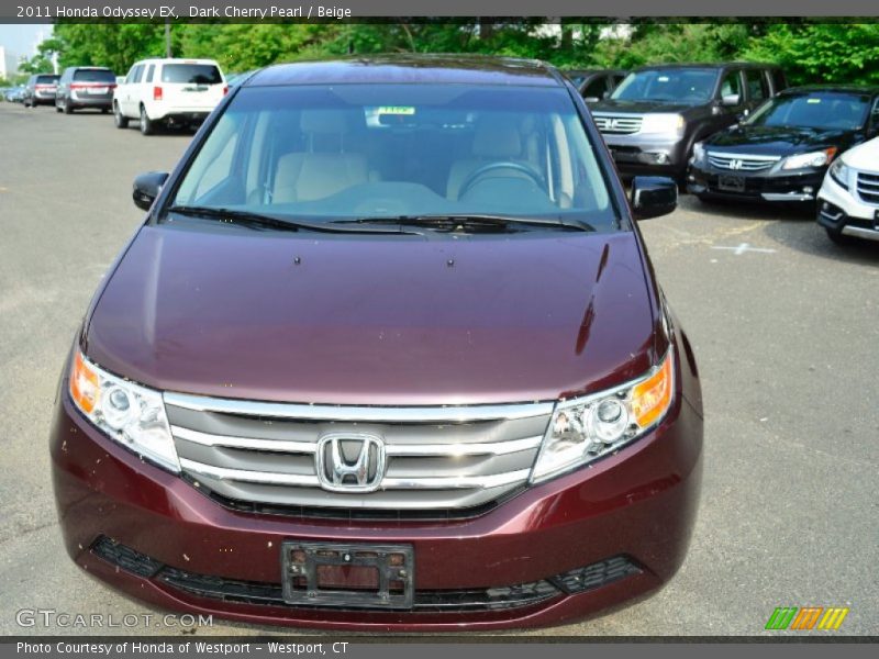 Dark Cherry Pearl / Beige 2011 Honda Odyssey EX