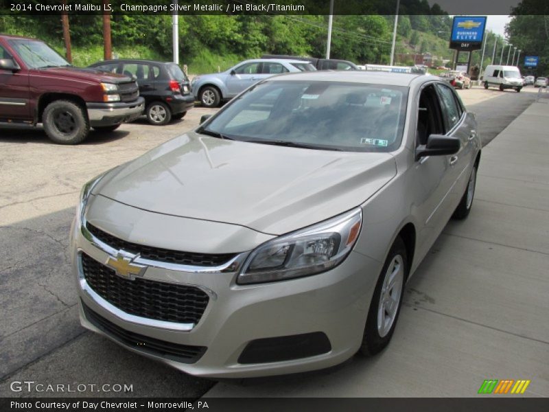 Champagne Silver Metallic / Jet Black/Titanium 2014 Chevrolet Malibu LS