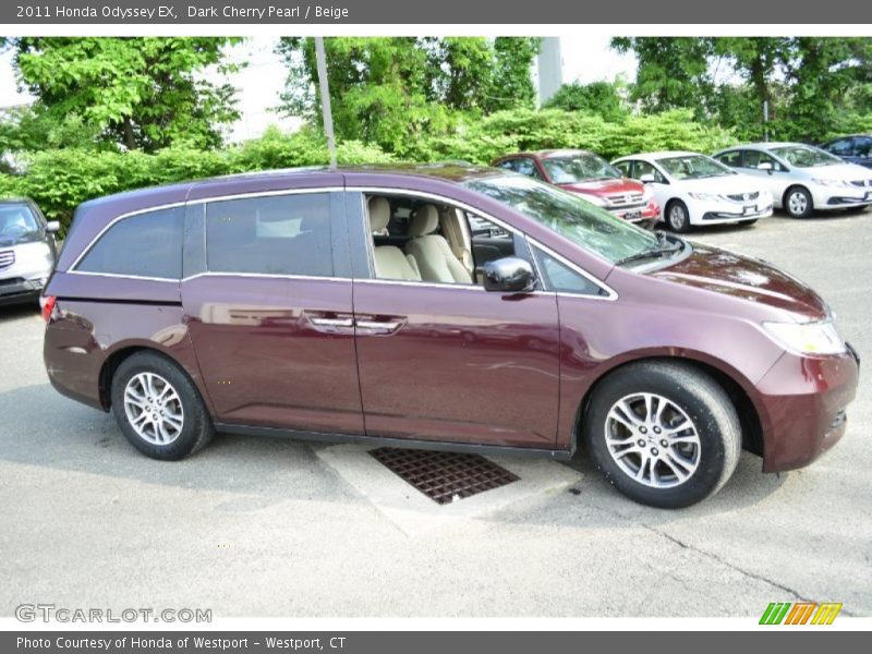Dark Cherry Pearl / Beige 2011 Honda Odyssey EX