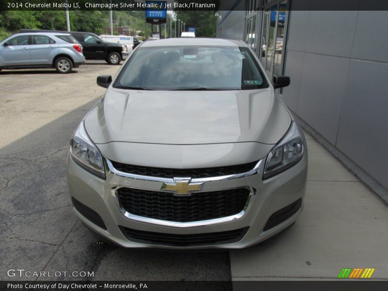 Champagne Silver Metallic / Jet Black/Titanium 2014 Chevrolet Malibu LS
