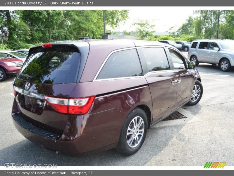 Dark Cherry Pearl / Beige 2011 Honda Odyssey EX