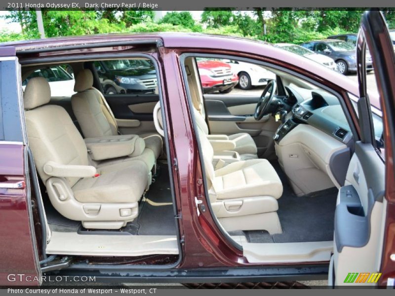 Dark Cherry Pearl / Beige 2011 Honda Odyssey EX