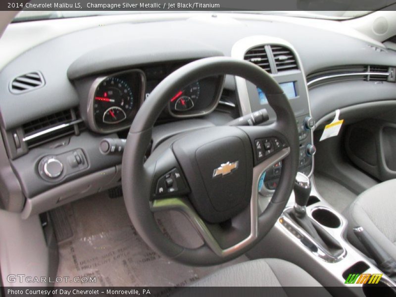 Champagne Silver Metallic / Jet Black/Titanium 2014 Chevrolet Malibu LS