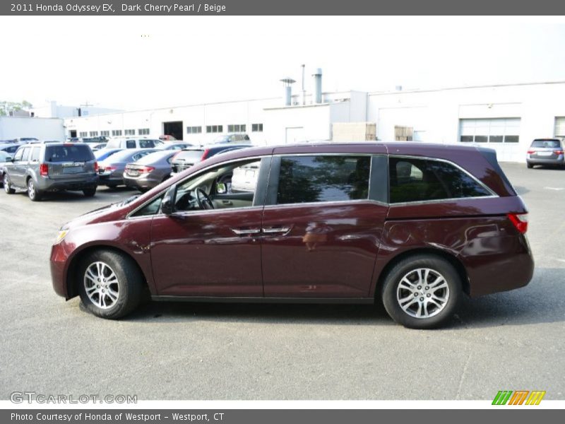 Dark Cherry Pearl / Beige 2011 Honda Odyssey EX