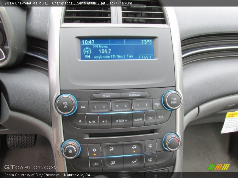 Champagne Silver Metallic / Jet Black/Titanium 2014 Chevrolet Malibu LS