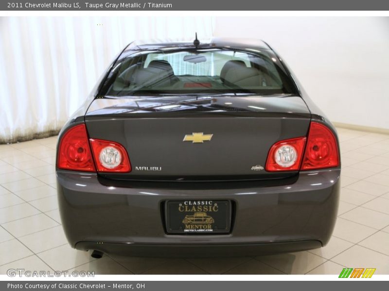 Taupe Gray Metallic / Titanium 2011 Chevrolet Malibu LS