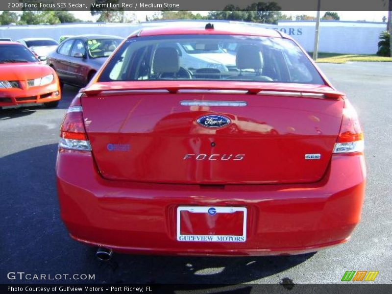 Vermillion Red / Medium Stone 2008 Ford Focus SES Sedan