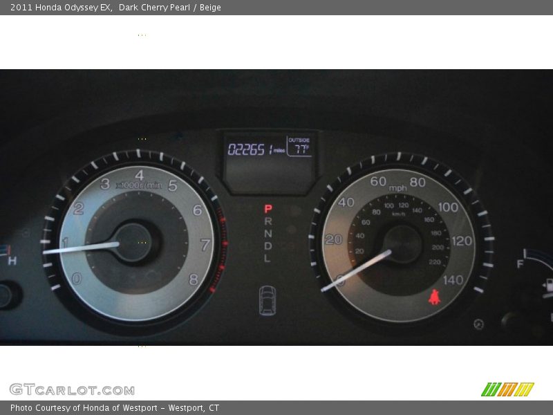 Dark Cherry Pearl / Beige 2011 Honda Odyssey EX
