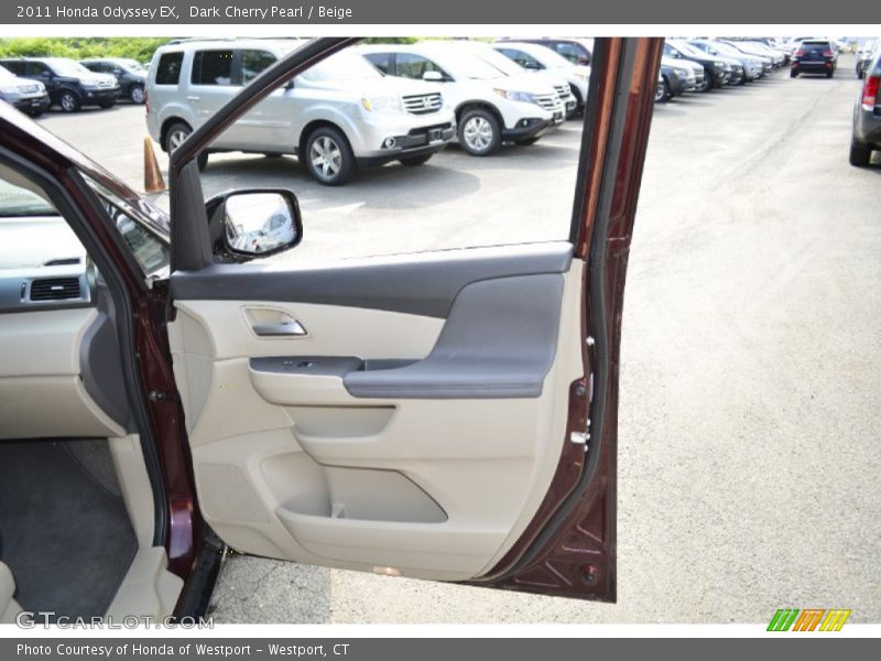 Dark Cherry Pearl / Beige 2011 Honda Odyssey EX