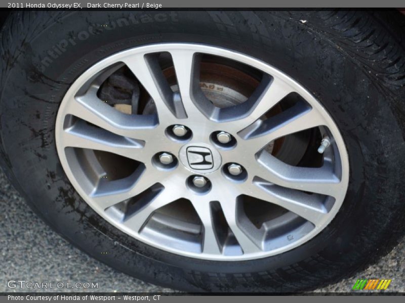 Dark Cherry Pearl / Beige 2011 Honda Odyssey EX