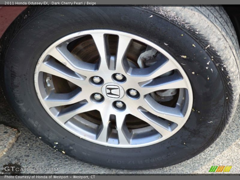 Dark Cherry Pearl / Beige 2011 Honda Odyssey EX