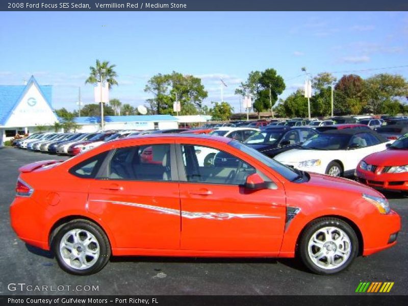 Vermillion Red / Medium Stone 2008 Ford Focus SES Sedan