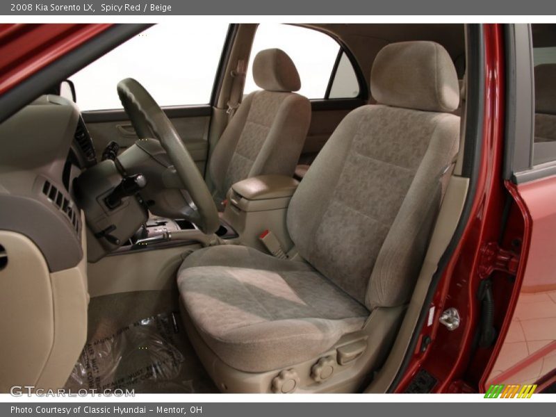 Spicy Red / Beige 2008 Kia Sorento LX
