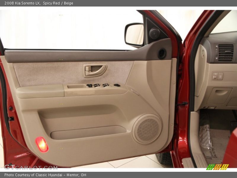 Spicy Red / Beige 2008 Kia Sorento LX