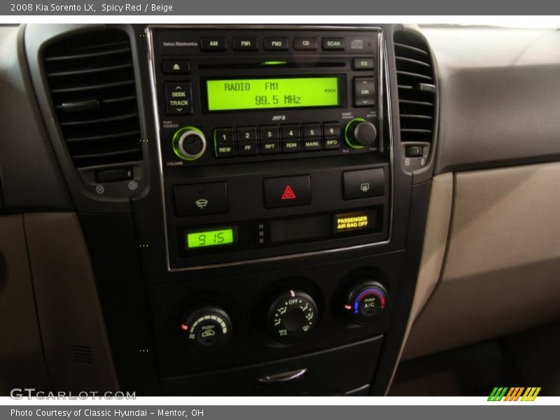 Spicy Red / Beige 2008 Kia Sorento LX