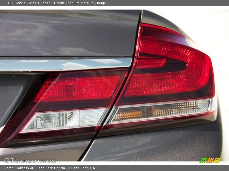 Urban Titanium Metallic / Beige 2014 Honda Civic EX Sedan