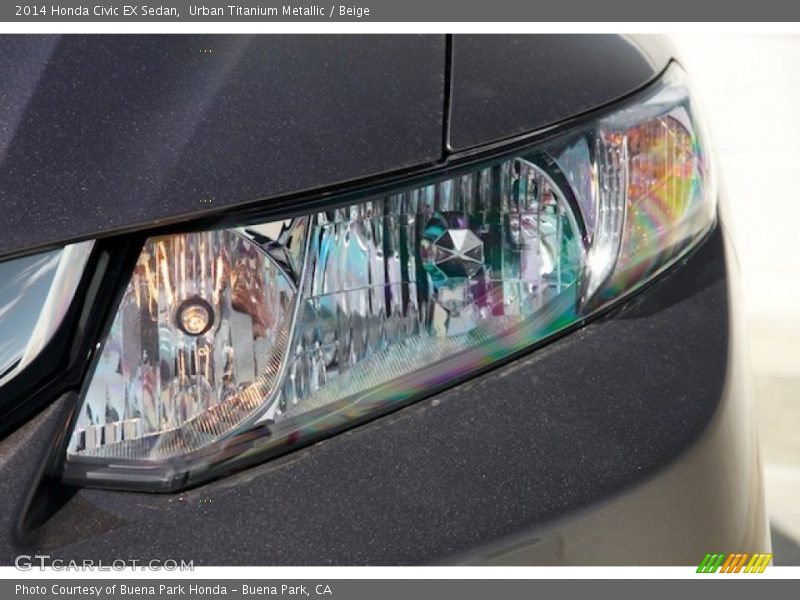 Urban Titanium Metallic / Beige 2014 Honda Civic EX Sedan