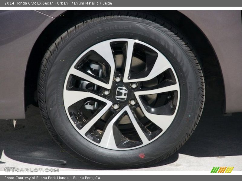 Urban Titanium Metallic / Beige 2014 Honda Civic EX Sedan