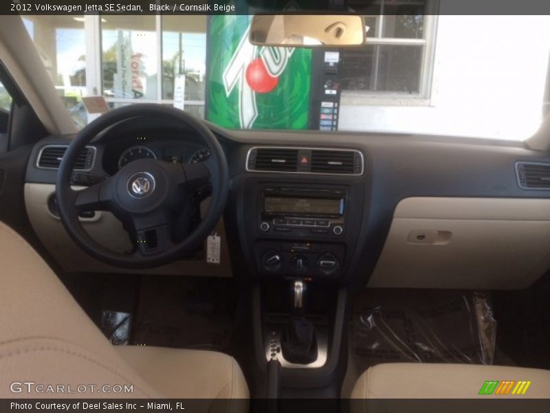 Black / Cornsilk Beige 2012 Volkswagen Jetta SE Sedan